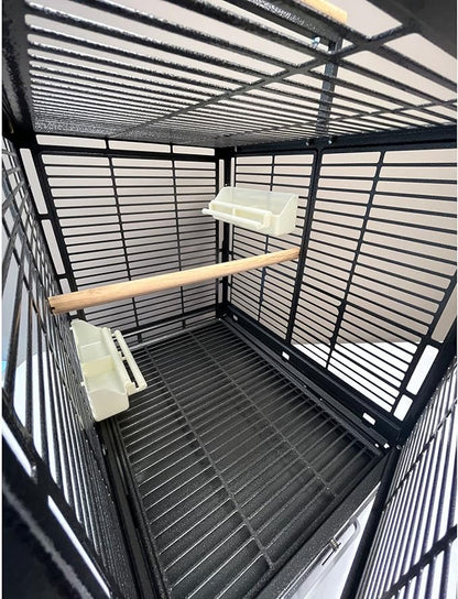 ZooPro Pet Travel Cage - Durable Metal Small Pet Carrier - for Sugar Gliders, Hedgehogs, Squirrels, Guinea Pigs, Hamsters, Rats, Parrots, Finches, Parakeets, & Other Small Mammals and Birds