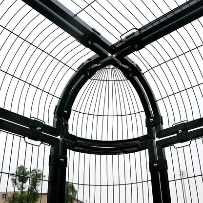 wonline Parrot Cages for Large Birds Outdoor Extra Large Bird Cage with Bird Cage and Perch, Suitable for Macaws Canaries Parrots Budgie Lovebirds (Black)