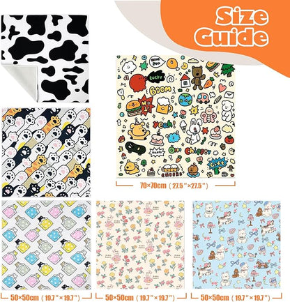 Cat Grooming Wrap, Cat Wrap Self-Adherent, Anti-Scratch Anti-Bite, Anti-Escape Grooming Bag for Cats Nail Clipping, Ear Cleaning, and Teeth Brushing (19.7 × 19.7" Dog)