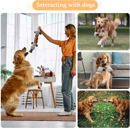 Squeaky Dog Toys, Stuffed Large Dog Toys to Keep Them Busy, Interactive Plush Chew Toys with Crinkle Paper, Tough Pet Animal Toys for Small Medium Large Dogs - Platypus