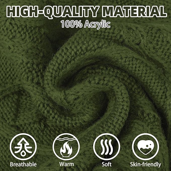 PUPTECK Winter Cat Sweater Coat - Soft Warm Cold Weather Clothes Knitwear for Kittens & Small Dogs Indoor Outdoor Wearing, Knitted Classic for Doggies Kitties Girls Boys, Dark Green, S