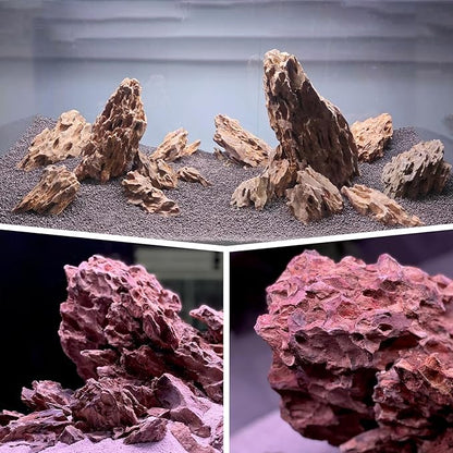 5LB Aquarium Rocks Dragon Stone for Aquariums Aquascaping Landscaping Model Fish Tanks Terrariums Vivariums Decoration Paludarium Amphibian Enclosures-2-4 Inches