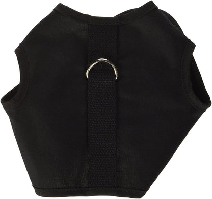 Kitty Holster Cat Harness – Secure Cat Harness for Walking, Soft Cotton Cat Accessories, Comfortable Fit, Strong Hook-and-Loop Closure, Made in USA – Black, XS