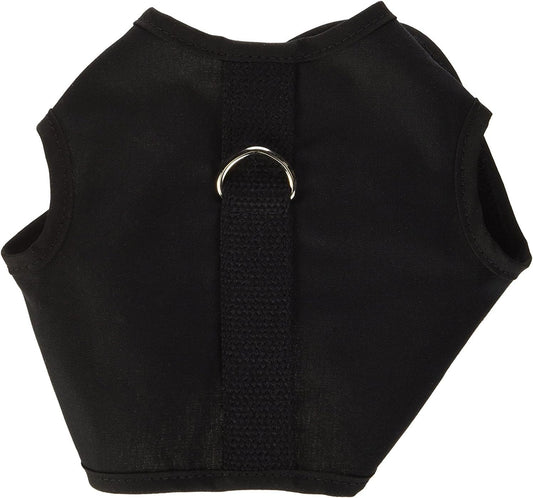 Kitty Holster Cat Harness – Secure Cat Harness for Walking, Soft Cotton Cat Accessories, Comfortable Fit, Strong Hook-and-Loop Closure, Made in USA – Black, XS