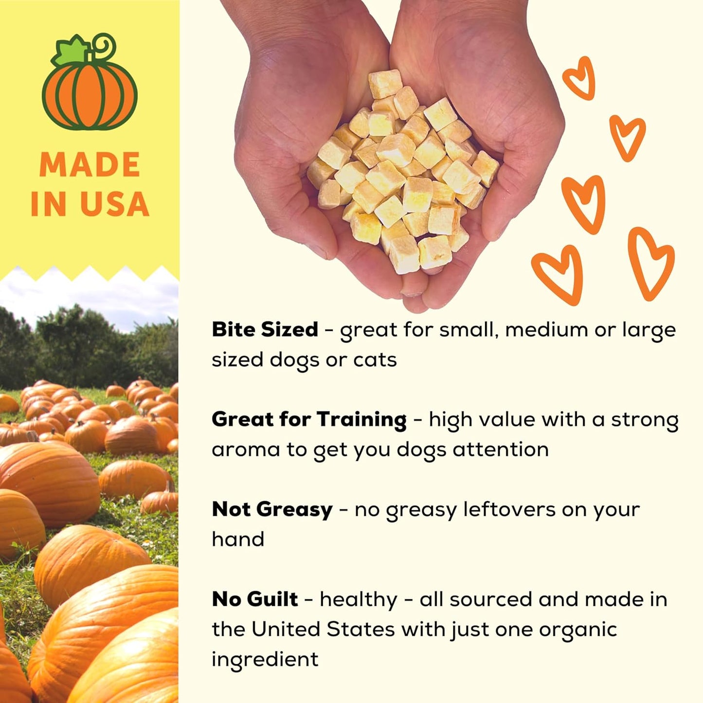 A Better Treat – Organic, Single Ingredient, Freeze Dried Pumpkin, Grass Fed & Finished Beef Liver, Chicken, Sweet Potato Dog Treats & Cat Treats | Natural, Healthy, Diabetic Friendly | Made in USA