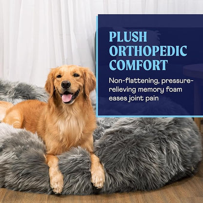 PupCloud, Human-Sized Dog Bed, Faux Fur Memory Foam, Waterproof and Machine Washable, Ultra-Soft Cover