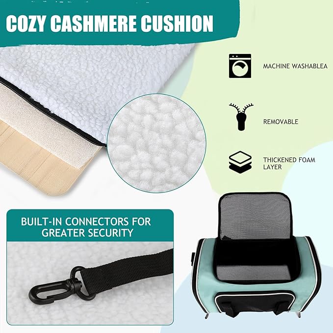 Top tasta Dog Cat Carrier Pet Carriers for Small Medium Large Cats Dogs Carrier Soft Sided Small Puppy Dog Carrier Portable Foldable Airline Approved Dog Cat Travel Carrier Green Large