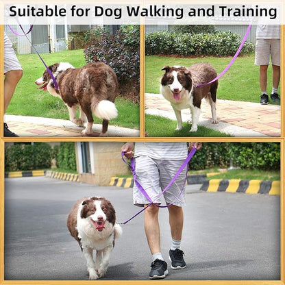 AMAGOOD 6 FT Puppy/ Dog Leash, Strong and Durable Traditional Style Leash with Easy to Use Collar Hook, Great for Small, Medium and Large Dogs (1 in x 6 ft(Pack of 1), Purple)