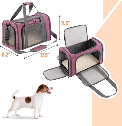 Mr. Pen- Pet Carrier, Pink, Soft-Sided Cat & Dog Carrier, Bag for Travel
