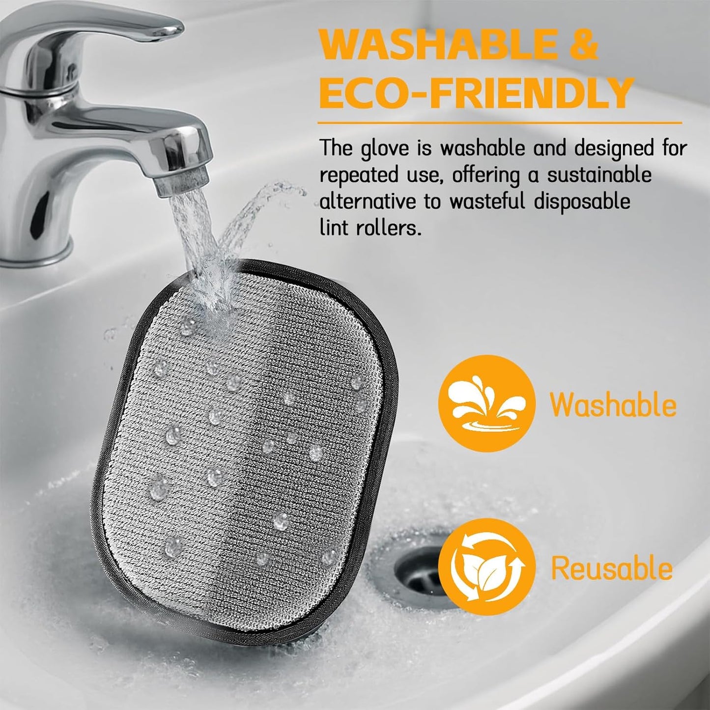 Pet Hair Remover Gloves for Cats & Dogs, 2025 Upgraded Electrostatic Grooming Gloves – Reusable Pet Hair Remover Tool for Couch Carpet Car Seat & Clothing, Easy to Clean (2Pcs)