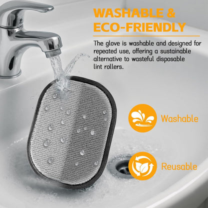 Pet Hair Remover Gloves for Cats & Dogs, 2025 Upgraded Electrostatic Grooming Gloves – Reusable Pet Hair Remover Tool for Couch Carpet Car Seat & Clothing, Easy to Clean (2Pcs)