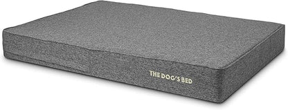 The Dog’s Bed Orthopedic Memory Foam Dog Bed, 2XL Grey Linen, Pain Relief for Arthritis, Hip & Elbow Dysplasia, Post Surgery, Lameness, Supportive, Calming, Waterproof Washable Cover