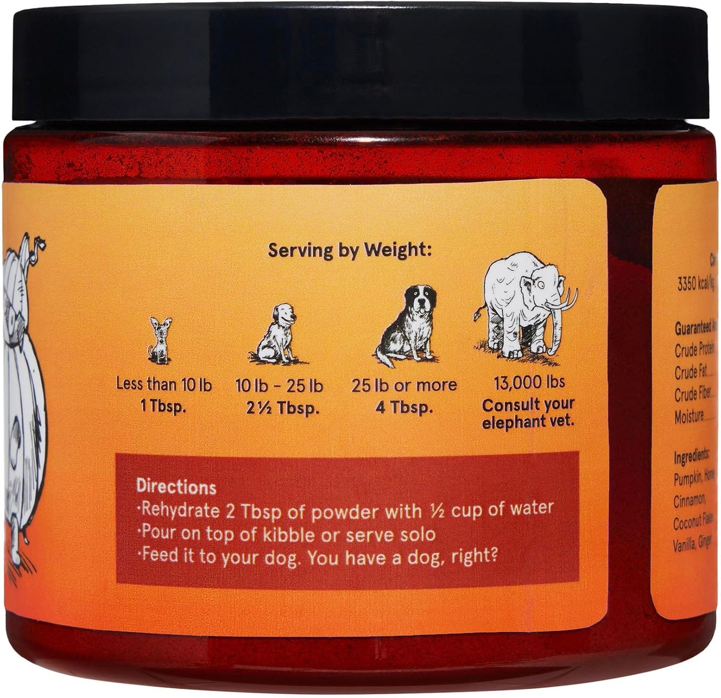 Barkbox Pumpkin Spice Digestive Food Topper Broth Powder, All Life Stages, Large & Small Breeds - 6.1oz