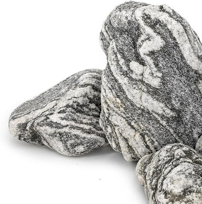 Aquarium Rocks Silver Seiryu Rock 5lb Natural Stone for Fish Tanks, Terrariums, Bonsai, Garden Decoration, Micro Landscapes & Reptile Terrariums(2-5inch 4-5Pcs)
