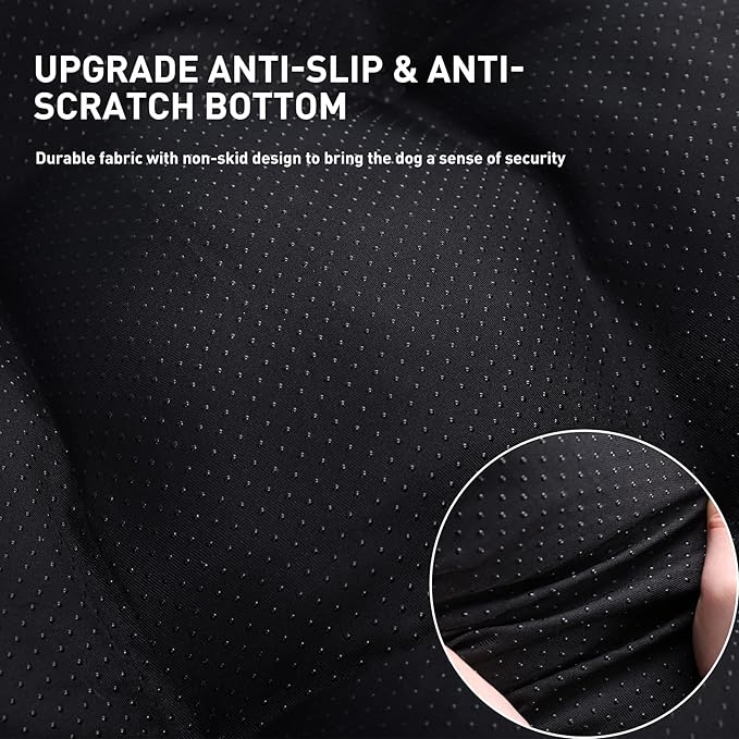 KSIIA Washable Dog Bed Deluxe Plush Dog Crate Beds Comfy Kennel Pad Anti-Slip Pet Sleeping Mat for Large, Jumbo, Medium, Small Dogs Breeds, 47" x 29", Gray