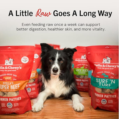 Stella & Chewy's Freeze-Dried Raw Dinner Patties - Chicken Recipe - High Protein Grain-Free Puppy & Dog Food - Perfect For Picky Eaters - 5.5 oz