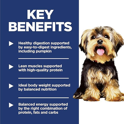 Hill's Science Diet Small & Mini, Adult 1-6, Small & Mini Breeds Premium Nutrition, Dry Dog Food, Chicken & Brown Rice, 15.5 lb Bag