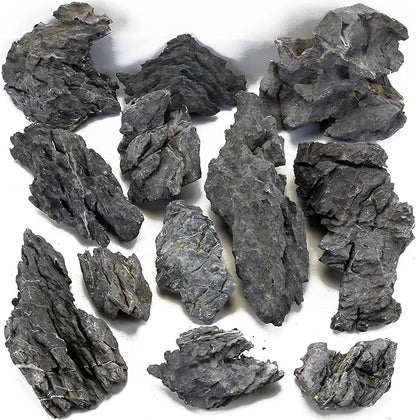 KINGRUI Natural Seiryu Rock Stone 11LB Dragon Stone for Aquarium Landscaping Models Fish Tank Decoration Reptile and Amphibian enclosures 3-6inch