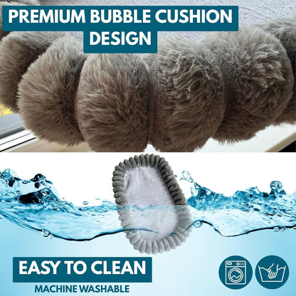 Cat Window Perch — Premium Cat Window Hammock with 4 Large Suction Cups & Soft Bubble Cushion; Strong Rustproof Metal Frame Window Bed Holding 40lbs; Easy Assembly Perch for Indoor Cats; Gray