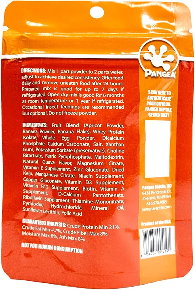 Pangea Fruit Mix Apricot Complete Crested Gecko Food 2 oz