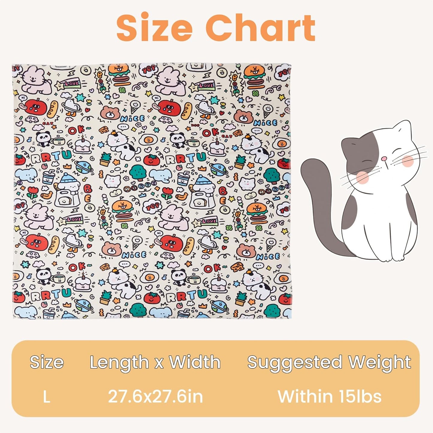 Cat Grooming Wrap – Self-Adhesive Burrito for Stress-Free Nail Trimming, Grooming & Medication – Soft, Machine-Washable, Fits Cats up to 15 lbs