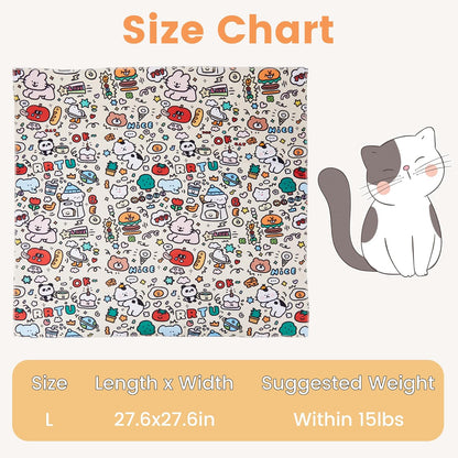 Cat Grooming Wrap – Self-Adhesive Burrito for Stress-Free Nail Trimming, Grooming & Medication – Soft, Machine-Washable, Fits Cats up to 15 lbs