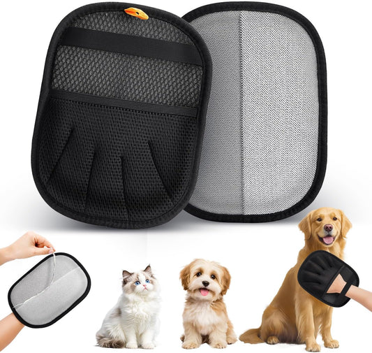 Pet Hair Removal Glove for Dogs & Cats,Upgraded Thickened Magic Brush Pet Hair Remover | Five-Finger | Electrostatic Pet Hair Gloves for Couch, Carpet, Cars Seat, Clothes