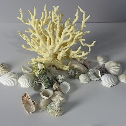 Fish Tank Decorations,Aquarium Corals Decoration, Aquarium Ornaments, Fish Tank Coral, Aquarium Corals Decoration, Fish Decorations for Aquarium (Yellow, Medium)