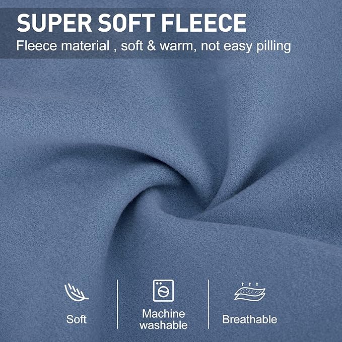 Dociote Soft Fleece Dog Sweatshirt - Warm Pet Sweaters for Small/Medium Dogs & Cats - Comfortable Winter Clothes (Grey-Blue, Medium)