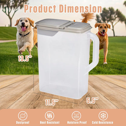 Buddeez Pet Food Storage Container - 8 Quart Capacity Bird Seed Container & Dog Food Storage, with Durable EZ Grip Handle and EZ Flip Lid with Pour Spout