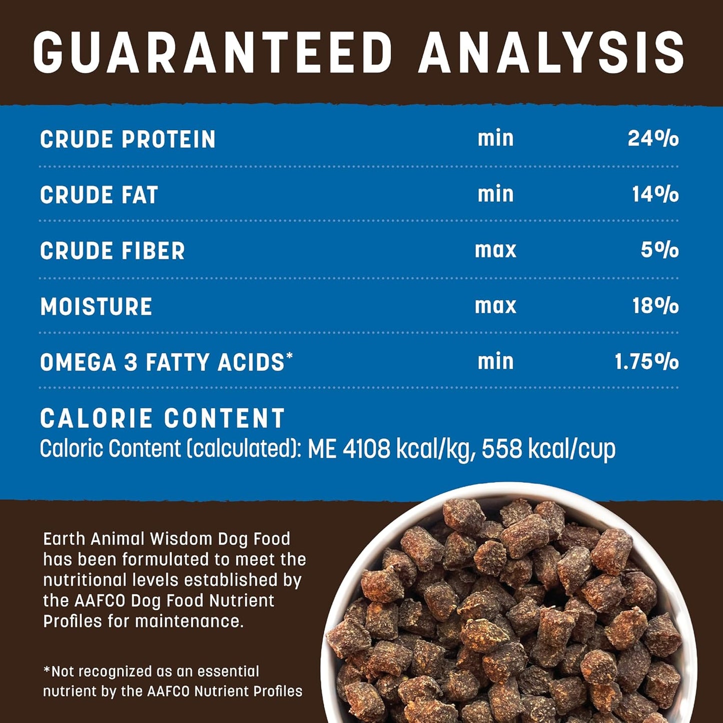 Earth Animal Wisdom Air Dried Dog Food - from The Air Recipe Premium Natural Dry Dog Food for All Breeds & Ages - 8 Lbs Bag