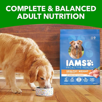 IAMS Proactive Health Healthy Weight Control Adult Dry Dog Food with Real Chicken, 29.1 lb. Bag