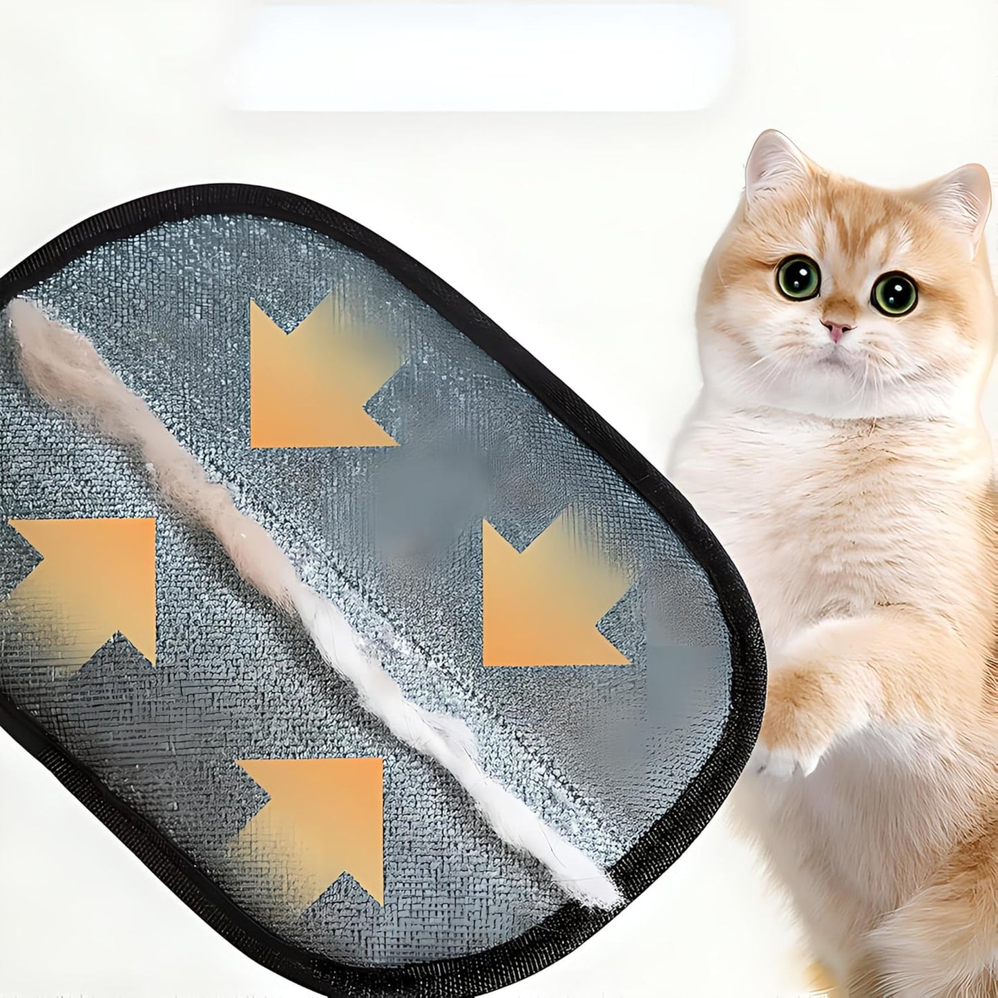 Yomi Pet Hair Remover Glove Electrostatic Double-Sided Grooming Removal Gloves for Cat Dog （2 Pcs