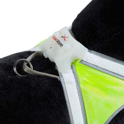 Noxgear LightHound – Revolutionary Illuminated and Reflective Harness for Dogs Including Multicolored LED Fiber Optics (USB Rechargeable, Adjustable, Lightweight, Rainproof) (X-Large)