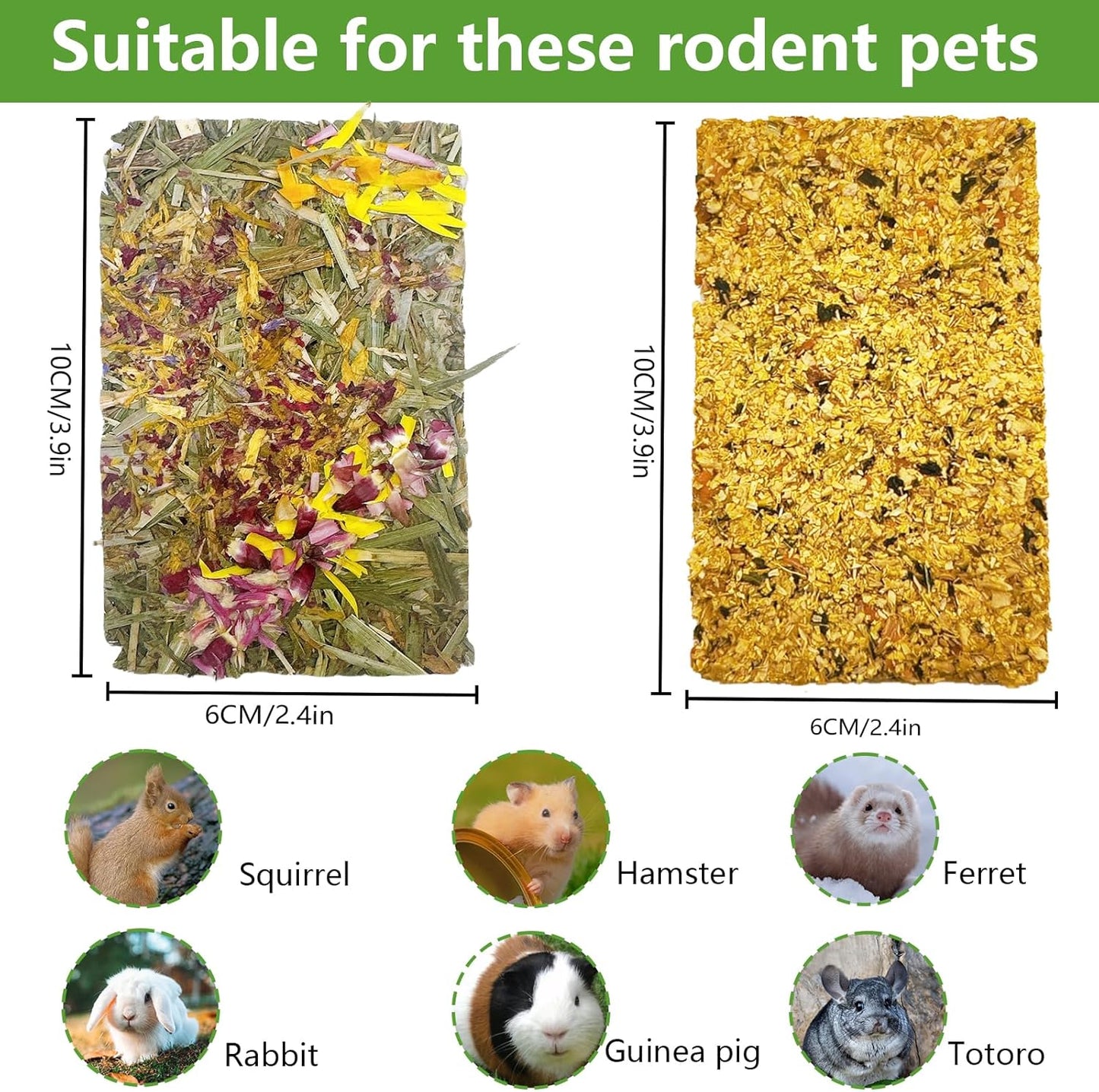 Hamiledyi Rabbit Chew Toys 24 Pieces Guinea Pig Chew Toys for Teeth Natural Grinding Teeth for Chinchilla Bunny Hamster Gerbil Rat Small Animals