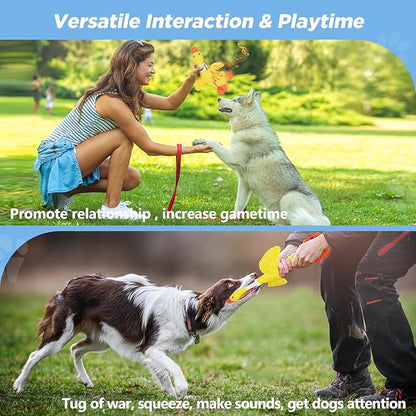 Vitscan Durable Dog Toys for Small Large Dogs, Dog Chew Toy for Not Aggressive Chewers, Tough Squeaky Interactive Dogs Toys for Puppies Plush Puppy Toys Goose Pet Toy Puppy Chew Toys for Teething