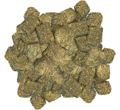 Timothy Hay Cubes 1 lb - 100% All Natural, High Fiber, Sun Cured Timothy Grass Food & Treat - Rabbits, Guinea Pigs, Chinchillas, Degus, Prairie Dogs, Tortoises, Hamsters, Gerbils, Rats & Small Pets