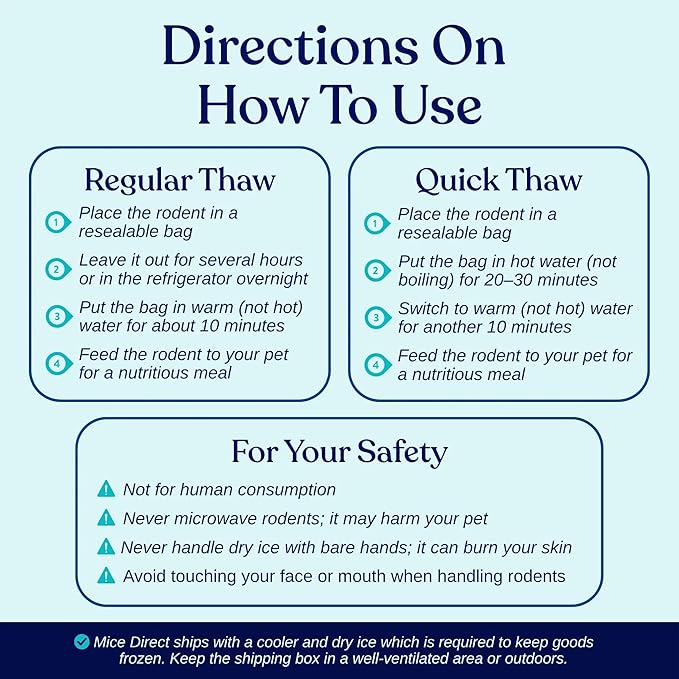 MiceDirect Frozen Rat Pups Snake Food - Frozen Rats for Snakes like Juvenile Ball Pythons, Adult Corn & Ball Pythons, Sub-Adult Red Tail Boas, Monitor, Lizards, Birds of Prey - 2.5-3.5 in (75 Count)