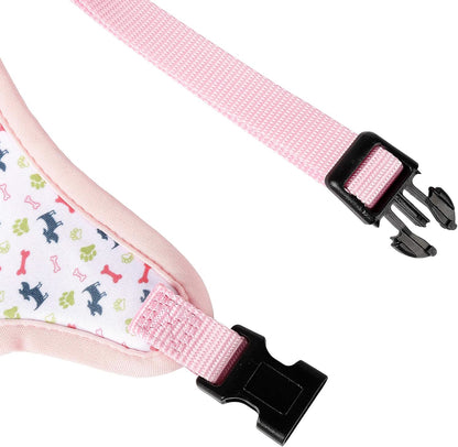 Mile High Life Step in Dog Harness for Small Dogs No Pull, Easy Get on Air Mesh Vest Harness, Adjustable Easy Closures Both Neck and Chest (Pink, S Chest 13.1"-19.6")