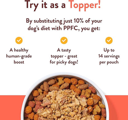 Portland Pet Food Company Tuxedo’s Chicken & Yams Fresh Dog Food Pouches - Human-Grade, Gluten-Free Wet Pet Meal Topper & Mixers - Large & Small Breed Puppy & Senior Dogs - Made in The USA - 8 Pack