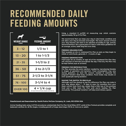 Purina Pro Plan High Protein Dog Food, Small Bites, SPORT 27/17 Lamb and Rice Formula - 6 lb. Bag