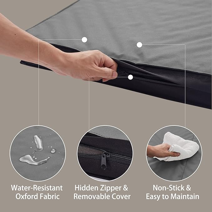 Outdoor Beds for Large Dogs, Waterproof with Washable Cover, Foldable Cooling & Orthopedic: 35in All Weather