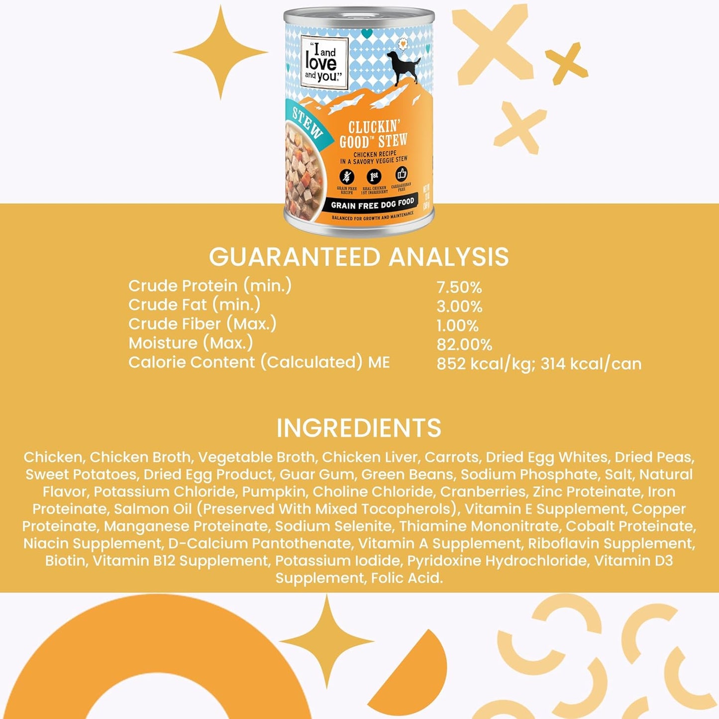 "I and love and you" Naked Essentials Wet Dog Food - Grain Free and Canned, Chicken, 13-Ounce, Pack of 12 Cans