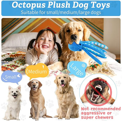 Dog Toys for Large Dogs：Squeaky Interactive Dog Toys with Soft Fabric for All Breed Sizes- Puppy Toys to Keep Them Busy