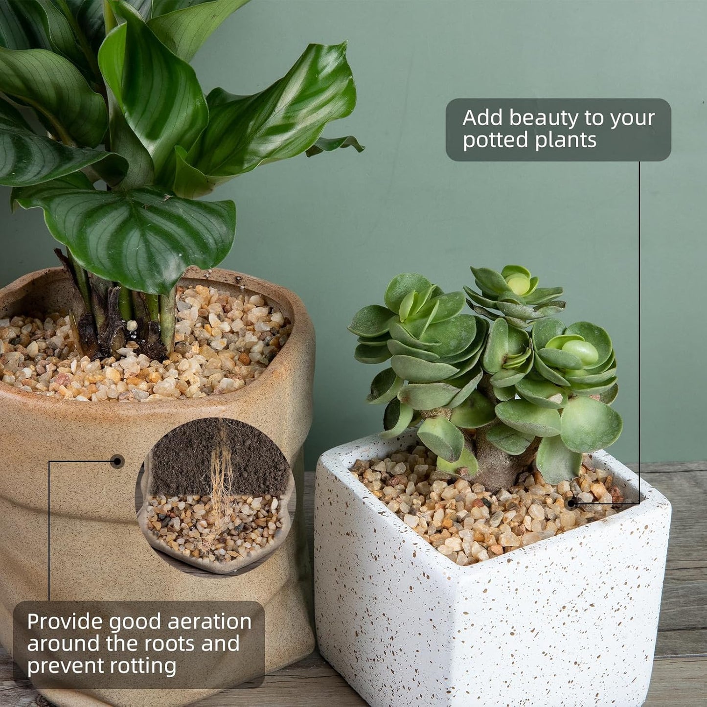 5lb Mixed Color Small Silica Gravel Pebbles, 1/5 inch Decorative Stones for Succulents, Pebbles for Vases,Plants Rocks, Aquarium Sand, Top Dressing, Outdoor Decorative Rocks