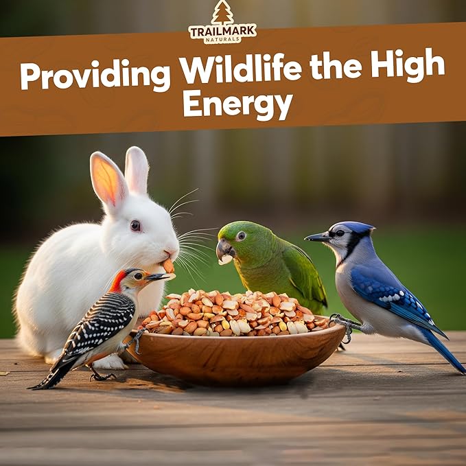 45 LB - Raw Shelled Peanuts For Squirrels, Out of Shell Peanuts For Birds and Wildlife- Squirrel Food, Wild Bird Seed - Grown in The USA