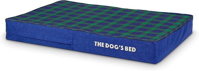 The Dog’s Bed Orthopedic Memory Foam Dog Bed, Medium Black Watch Tartan, Pain Relief Arthritis, Hip & Elbow Dysplasia, Post Surgery, Lameness, Supportive, Calming, Waterproof Washable Cover