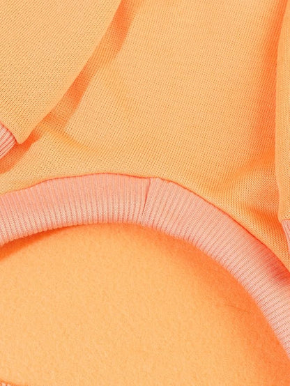 QWINEE Basic Dog Hoodie Sweatshirt Puppy Sweater Warm Cat Costumes Pet Clothes for Chihuahua Puppy Kitten Small Medium Dogs Orange XX-Large