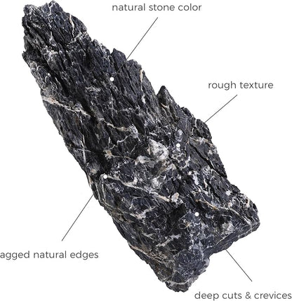 14-16 Inches Natural Seiryu Stone 2 PCS Ultra Large Aquarium Rocks for Aquascaping, Aquarium Landscaping, Terrariums, Fish Tank Decoration, Vivariums, Paludarium, Amphibian Enclosures