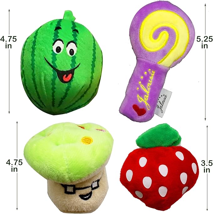 Jalousie 12 Pack Dog Squeaky Toys Cute Plush Toys for Small Medium Dog Pets